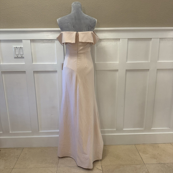 NWT Lulus Song of Love Blush Pink Maxi Dress Sz:M Off the Shoulder Side Slit - Picture 5 of 13
